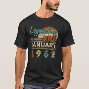 T-shirt Légendaire vintage depuis janvier 1962 60 ans B