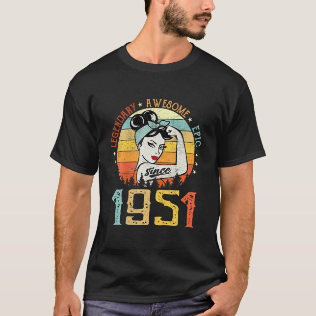 T-shirt Legendary Awesome Epic Limited Edition depuis 1951 (Devant)