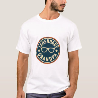 T-shirt legendary grandpa retro badge