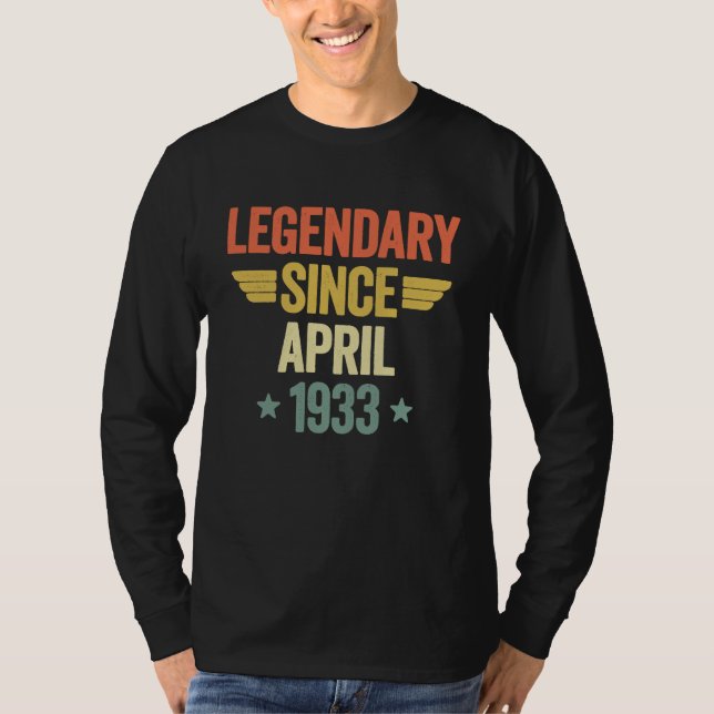 T-shirt Legendary Since April 1933 (Devant)