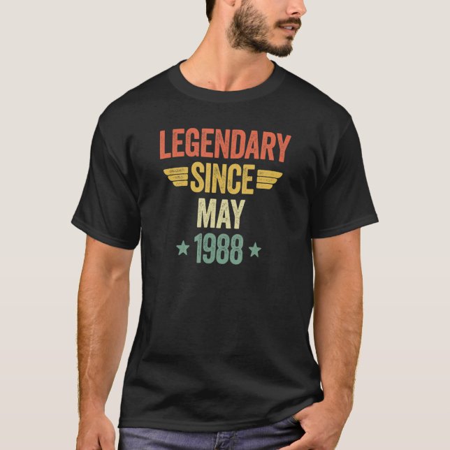 T-shirt Legendary Since May 1988 (Devant)