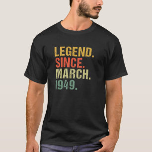 T-shirt Légende 73e anniversaire depuis mars 1949 depuis 7