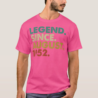 T-shirt Légende âgée de 70 ans depuis août 1952 Vintage 70