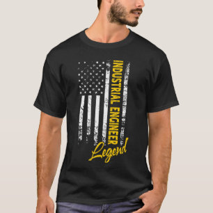 T-shirt Légende américaine d'ingénieur industriel Ingénieu