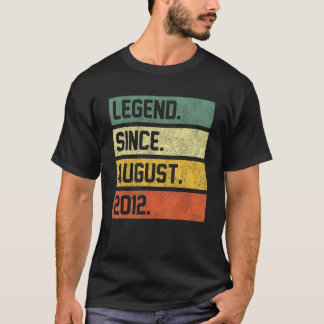 T-shirt Légende de 10 ans depuis août 2012 10e anniversair