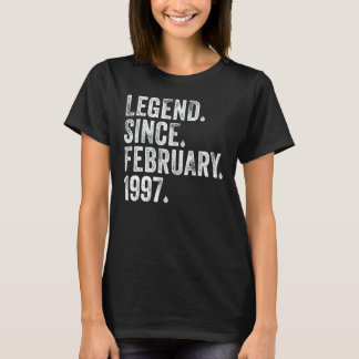T-shirt Légende de 25 ans depuis février 1997 25e annivers