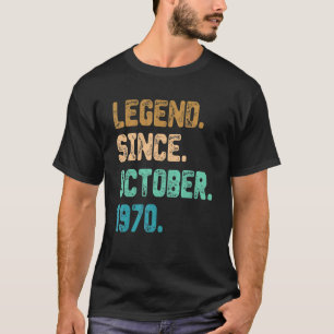T-shirt Légende de 52 ans depuis octobre 1970 52e annivers