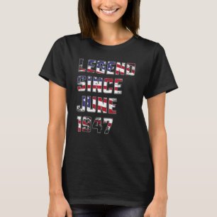T-shirt Légende de 75 ans depuis juin 1947 75e anniversair