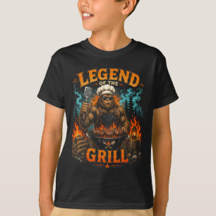 T-shirt Légende de Bigfoot du grill drôle BBQ Papa Fête de