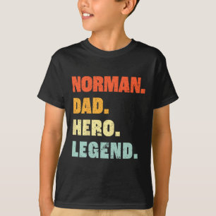 T-shirt Légende de héros de papa nom personnalisé Fathers