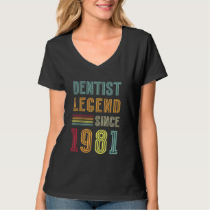 T-shirt Légende de la dentisterie 1981 44 ans docteur 44e