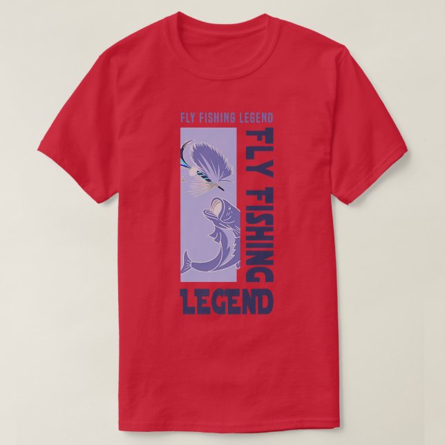 T-shirt Légende de la pêche à la mouche Pêcheur pêcheur pê (Design devant)