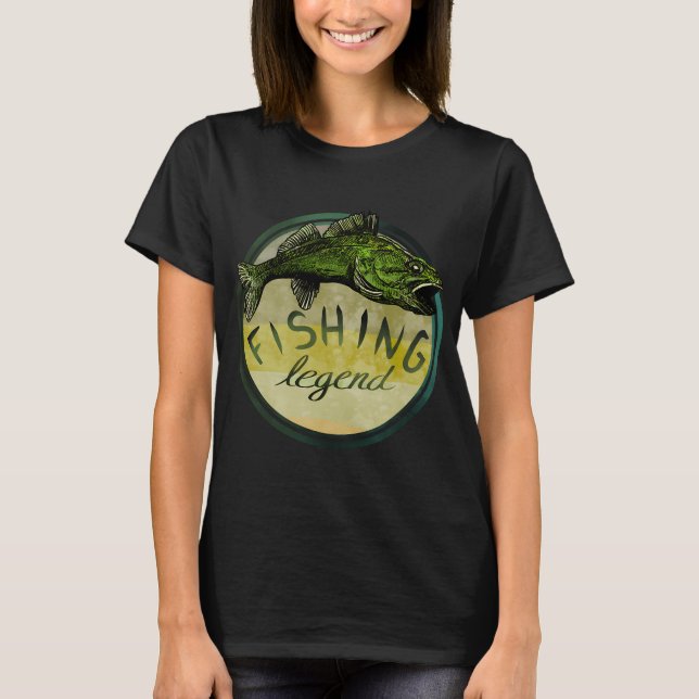 T-shirt Légende de la pêche au doré jaune (Devant)