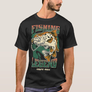 T-shirt Légende de la pêche Pêcheur de basse-truite depuis