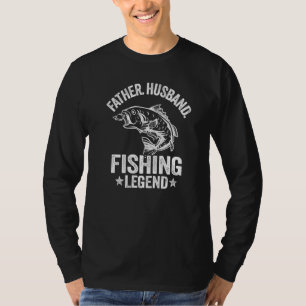 T-shirt Légende de la pêche Père Mari Homme Bass Fisherman