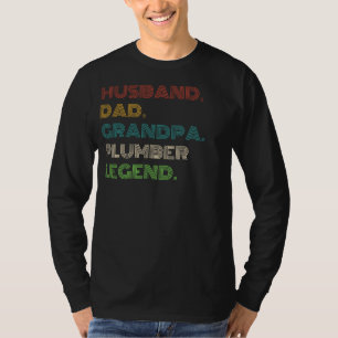 T-shirt Légende de la plomberie : Mari, Papa, Grand-Père -