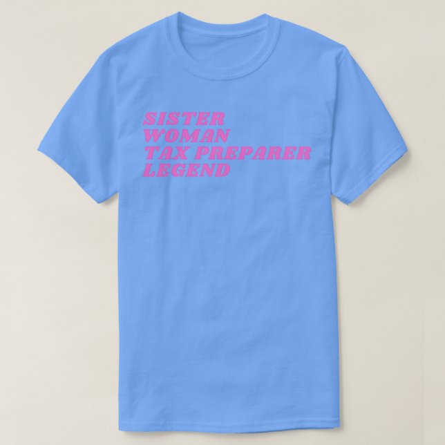 T-shirt Légende de la préparation fiscale de la femme soeu (Design devant)