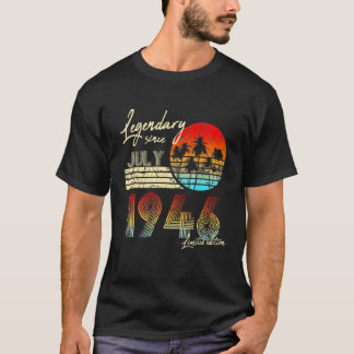 T-shirt Légende de l'anniversaire depuis juillet 1946