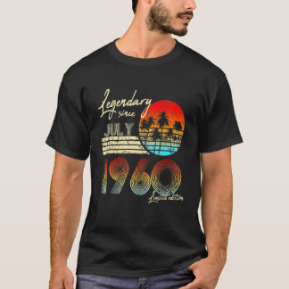 T-shirt Légende de l'anniversaire depuis juillet 1960