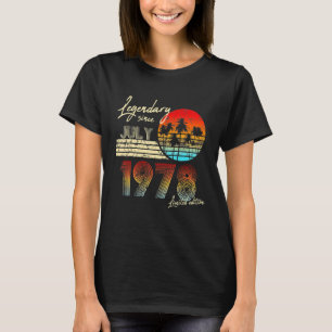 T-shirt Légende de l'anniversaire depuis juillet 1978