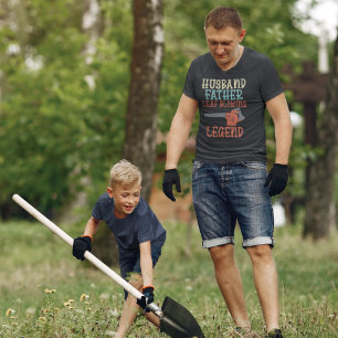 T-shirt Légende de mari, père et souffleur de feuilles