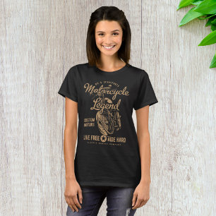 T-shirt Légende de moto Vivre libre, rouler dur