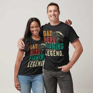 T-shirt légende de pêche du héros papa