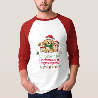 T-shirt Légende de vacances des chiens de Noël