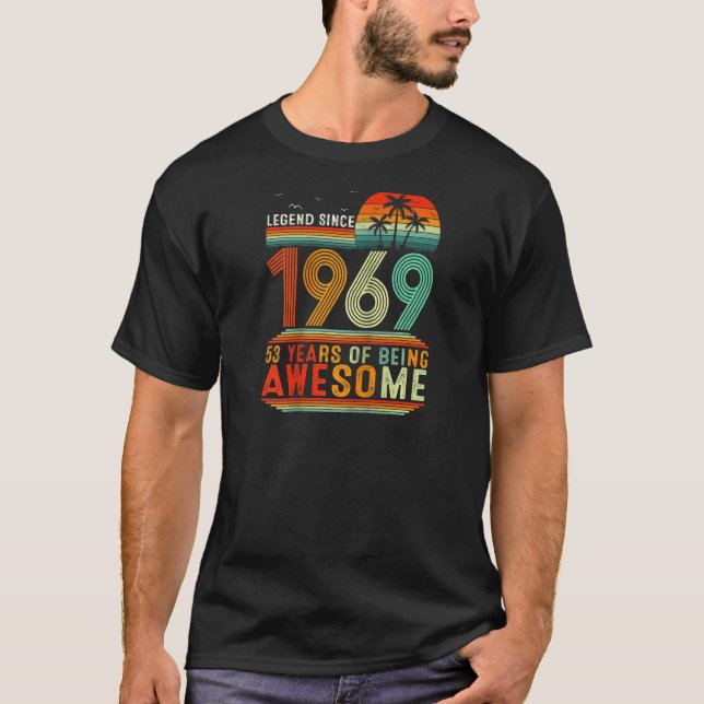 T-shirt Légende depuis 1969 53 ans d'être génial 53ème B (Devant)