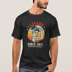 T-shirt Légende Depuis 1971 50E Anniversaire Rétro 50 Ans