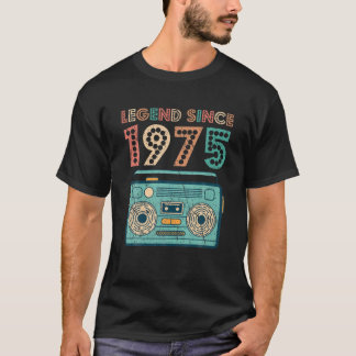 T-shirt Légende depuis 1975 Cadeaux pour 47e anniversaire 
