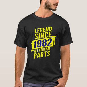 T-shirt Légende Depuis 1982 40E Anniversaire Cadeaux Homme