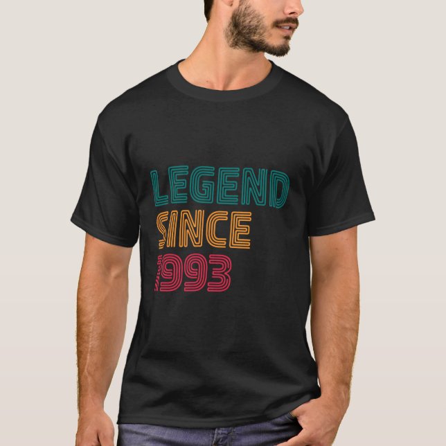 T-shirt Légende Depuis 1993 30 Nés En 1993 (Devant)