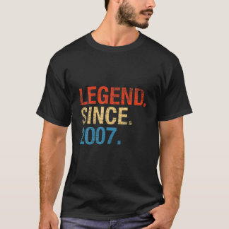 T-shirt Légende Depuis 2007 Ans Cadeaux 14E Anniversaire