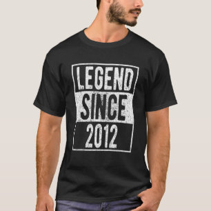 T-shirt Légende Depuis 2012 Cadeaux 10 Ans 10E Anniversair