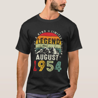 T-shirt Légende Depuis Août 1954 69E Cadeaux Anniversaires