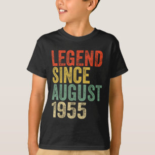 T-shirt Légende depuis août 1955 70e anniversaire Vibes 70