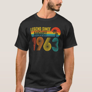 T-shirt Légende depuis août 1963 59e anniversaire Vintage