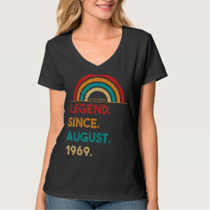 T-shirt Légende Depuis Août 1969 53ème Anniversaire Né En