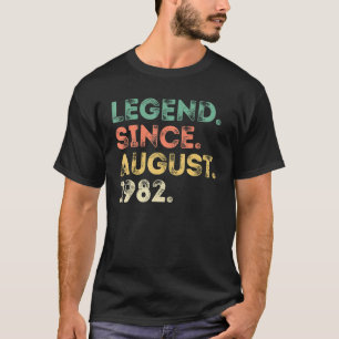 T-shirt Légende depuis août 1982 40e anniversaire 40 ans O