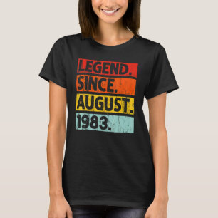 T-shirt Légende depuis août 1983 Vintage 39 Ans 39ème