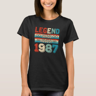 T-shirt Légende depuis août 1987 Rétro 35 ans 35ème B