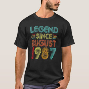 T-shirt Légende depuis août 1987 Vintage 35 ans 35e