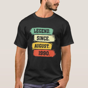 T-shirt Légende depuis août 1990 U2013 Joyeux anniversaire