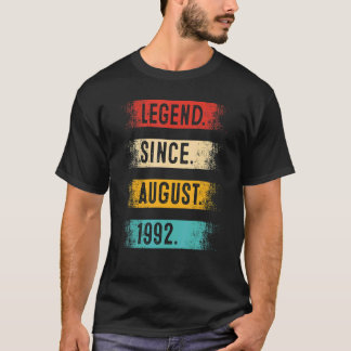 T-shirt Légende depuis août 1992 30 ans 30e anniversaire