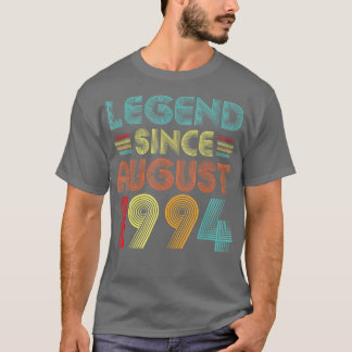T-shirt Légende depuis août 1994 Vintage 28 ans 28ème