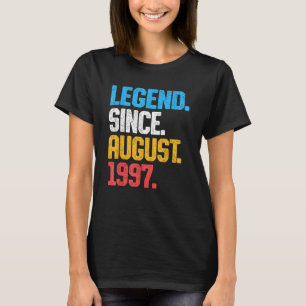 T-shirt Légende depuis août 1997 26 Ans 26 Ans Anniversair