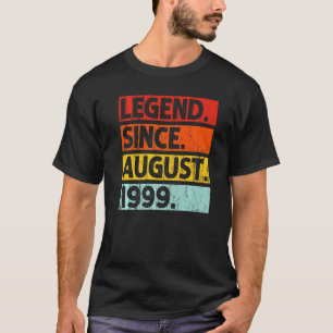 T-shirt Légende depuis août 1999 Vintage 23 ans 23ème