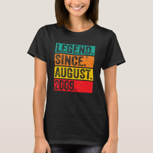 T-shirt Légende depuis août 2009 13e anniversaire Retro 13