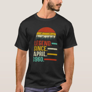 T-shirt Légende Depuis Avril 1960 60E Anniversaire 60 Ans